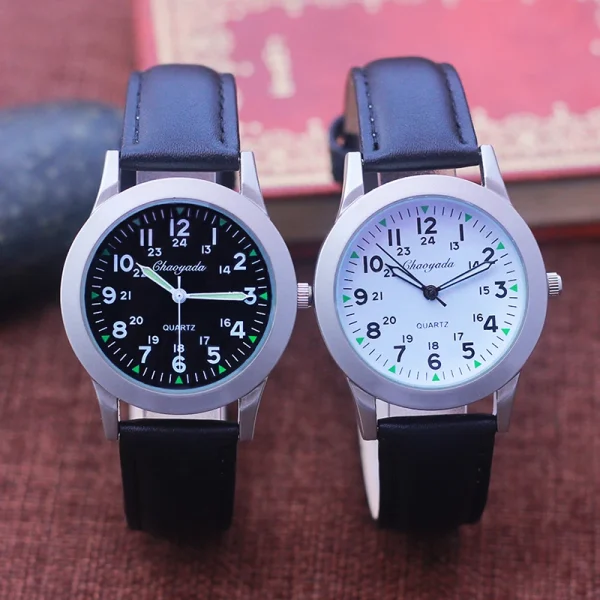 Chaoyada Famous Brand Boys Men Fashion Quartz Wristwatch Children Kids Young Men Leather Watches Students Gifts 2