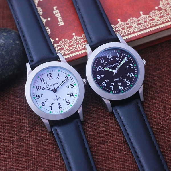 Chaoyada Famous Brand Boys Men Fashion Quartz Wristwatch Children Kids Young Men Leather Watches Students Gifts 4