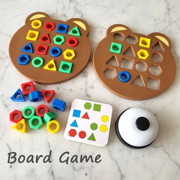 Children Matching Puzzle Toys Colors Geometric Shape Jigsaw Board Games Early Educational Interaction Toys For Kids 1