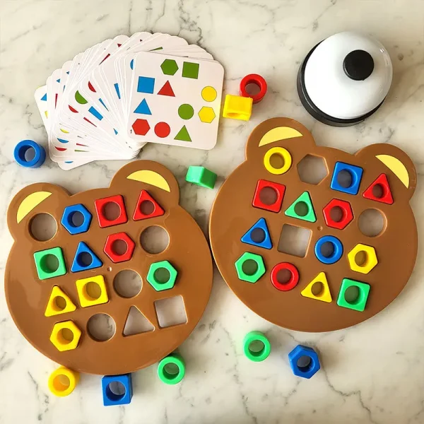 Children Matching Puzzle Toys Colors Geometric Shape Jigsaw Board Games Early Educational Interaction Toys For Kids 4