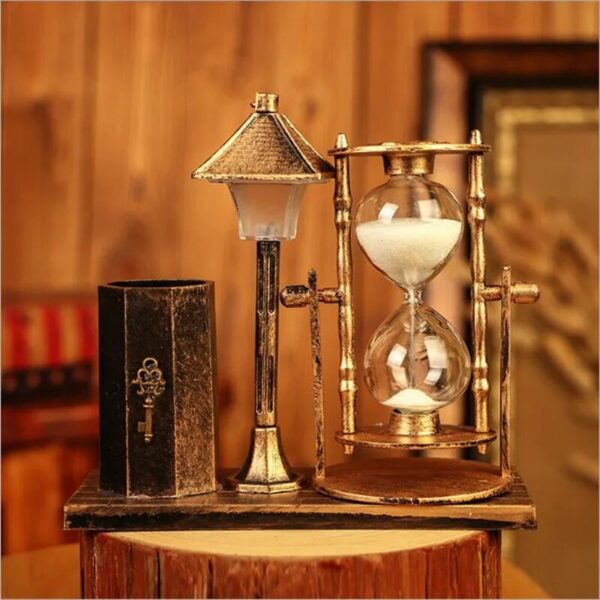 Children Sandglass Sand Clock Kitchentimer Vintage Hourglass Home Desktop Decor Students Night Light Souvenir Birthday Gifts 1