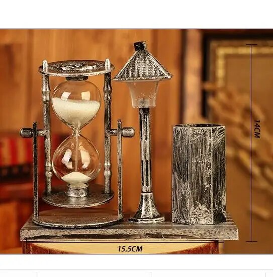 Children Sandglass Sand Clock Kitchentimer Vintage Hourglass Home Desktop Decor Students Night Light Souvenir Birthday Gifts 5