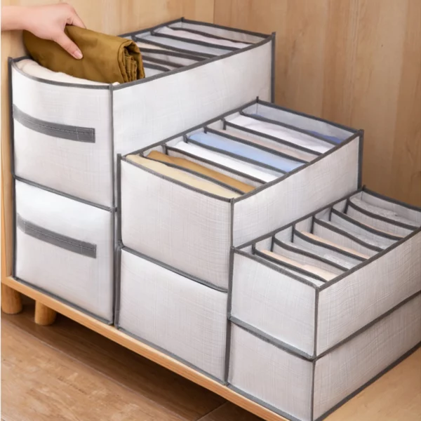 Closets Clothes Organizer Pants Jeans Storage Box Cabinet Drawer Organizer Underwear Socks T Shirt Wardrobe Storage 3