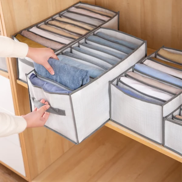 Closets Clothes Organizer Pants Jeans Storage Box Cabinet Drawer Organizer Underwear Socks T Shirt Wardrobe Storage 4