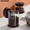 Coffee Canister Airtight Storage Coffee Beans Container Glass Jar With Release Valve Food Container For Beans