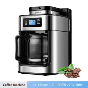 Coffee Maker Machine Home Automatic Led Display Bean Grinder Fresh Grinding American Espresso Coffee Tea Milk