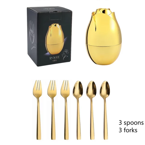 Coffee Spoon Set With Base Holder 6pcs Stainless Steel Dessert Spoons Fork With Organizer Tea Spoon