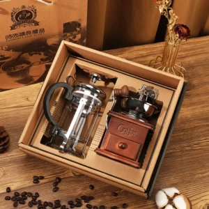 Coffeware Set Manual Coffee Grinder French Press Pot Coffee Utensils Gift Box Coffee Accessories Barista