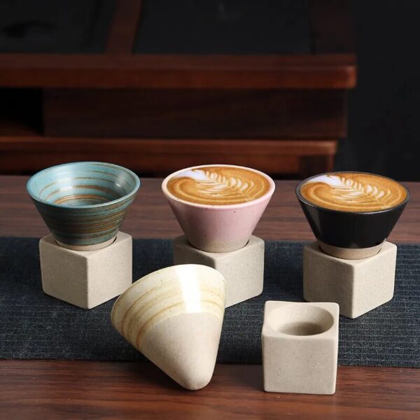 Creative Retro Ceramic Coffee Cup Ceramic Mug Water Cup Tapered Coffee Cup