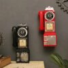 Creativity Vintage Telephone Model Wall Hanging Ornaments Retro Furniture Phone Miniature Crafts Gift For Bar Home