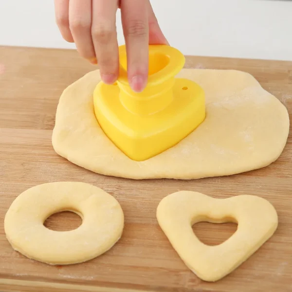 Diy Creative Donut Mold Doughnuts Cooking Cutter Desserts Bread Cutting Maker Cake Decorating Tools Kitchen Baking 3