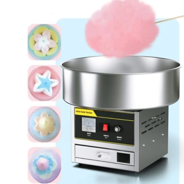 Desktop Electric Cotton Candy Machine Stainless Steel Diy Commercial Fancy Gas Snack Spun Sugar Processor