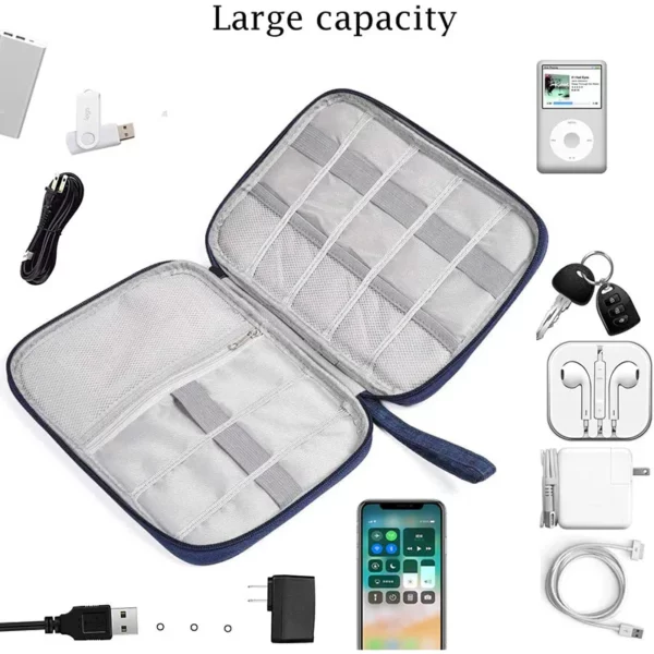 Digital Storage Bag Usb Data Cable Organizer Portable Waterproof For Electronic Devices Earphone Line Charger Plug 2