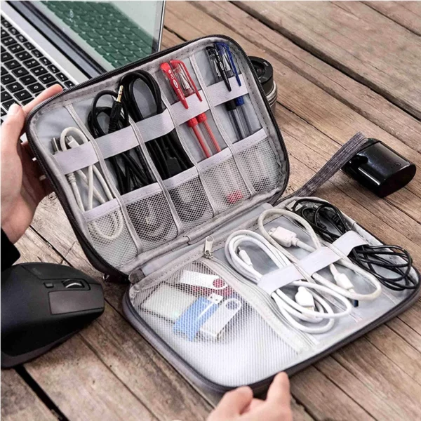 Digital Storage Bag Usb Data Cable Organizer Portable Waterproof For Electronic Devices Earphone Line Charger Plug 3