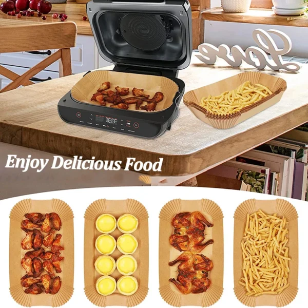 Disposable Air Fryer Paper Non Stick Kitchen Baking Airfryer Mat Oilproof Micro Wave Barbecue Pad Baking 1