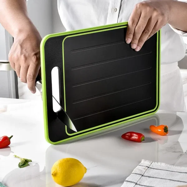 Double Sided Cutting Board With Thawing Function Kitchen Grinding Chopping Multifunctional Sharpener Grinding Cutting Board 2