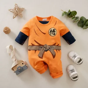 Dragon Dbz Baby Boy Anime Clothes 100 Cotton Newborn Romper Infant Cosplay Halloween Costume Toddler Kids