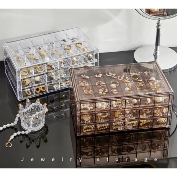 Drawer Style Transparent Jewelry Box Large Capacity Ring Earring Necklace Acrylic Jewelry Sorting Box Jewelry Box 1