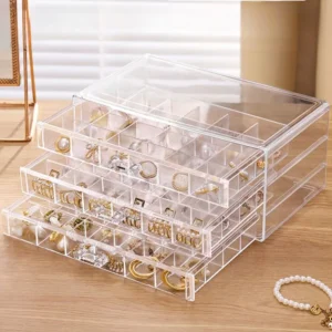 Drawer Style Transparent Jewelry Box Large Capacity Ring Earring Necklace Acrylic Jewelry Sorting Box Jewelry Box