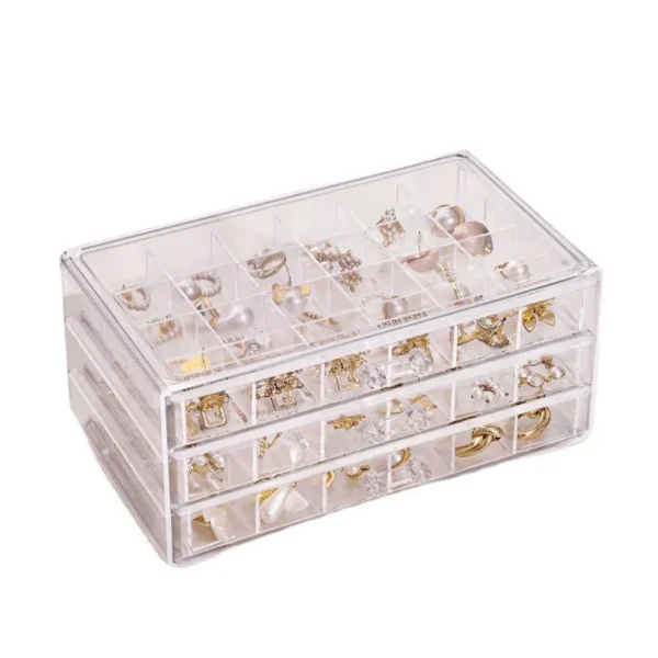 Drawer Style Transparent Jewelry Box Large Capacity Ring Earring Necklace Acrylic Jewelry Sorting Box Jewelry Box 4