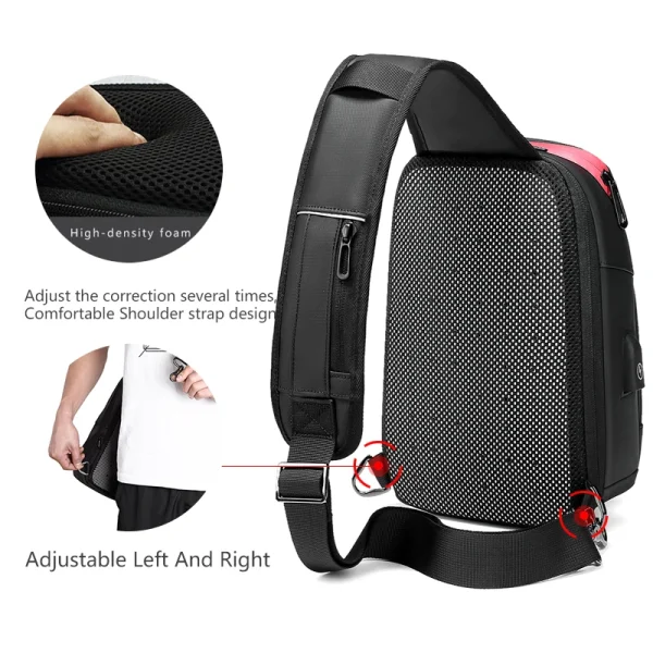 Eurcool Multifunction Men Chest Bag For 9 7 Usb Backpack Charging Messenger Handbags Crossbody Shoulder Sling 3