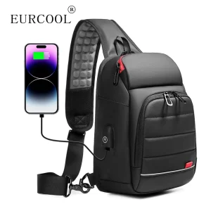 Eurcool Multifunction Men Chest Bag For 9 7 Usb Backpack Charging Messenger Handbags Crossbody Shoulder Sling