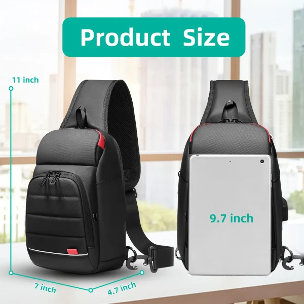 Eurcool Multifunction Men Chest Bag For 9 7 Usb Backpack Charging Messenger Handbags Crossbody Shoulder Sling 5