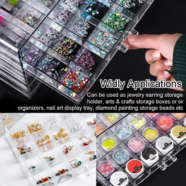 Earring Jewelry Box Acrylic Jewelry Storage Box Women S Ring Jewelry Display Box With 5 Drawers 2