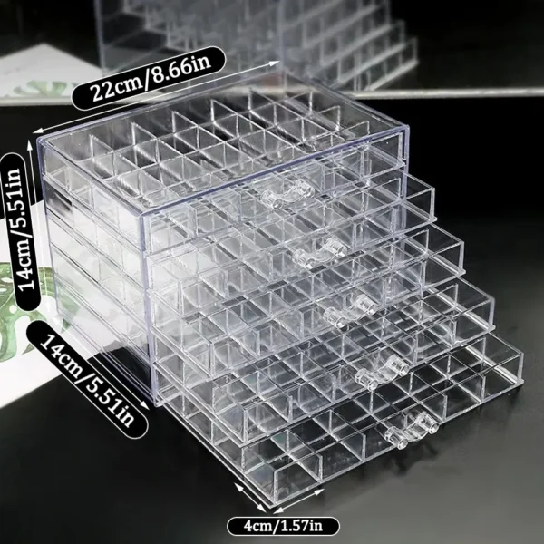 Earring Jewelry Box Acrylic Jewelry Storage Box Women S Ring Jewelry Display Box With 5 Drawers 4