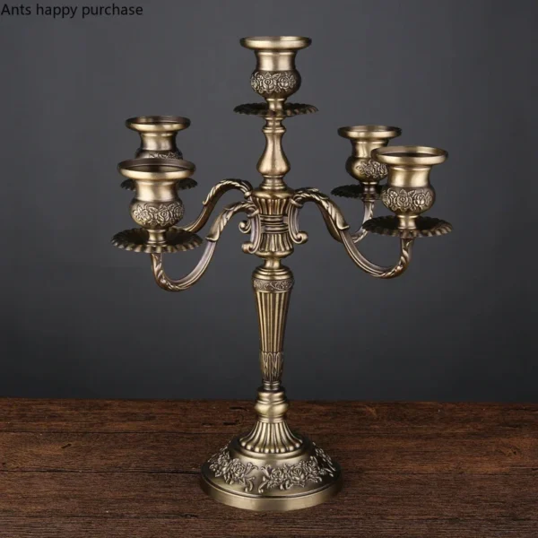 European Style Candle Holders Wedding Retro Household Western Food Romantic Candlelight Dinner Candle Home Decoration Accessorie 2