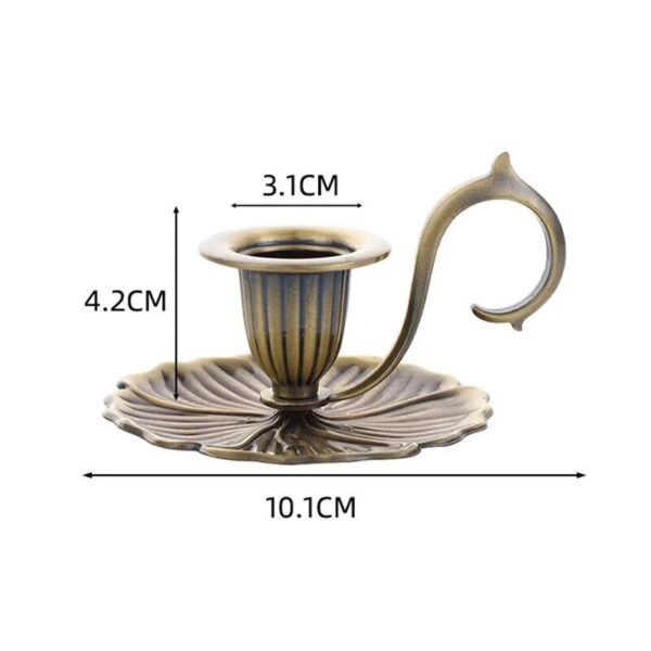 European Style Candlestick Valentines Day Handheld Candle Holders Retro Single Head Candlelight Stand Taper Holder 5