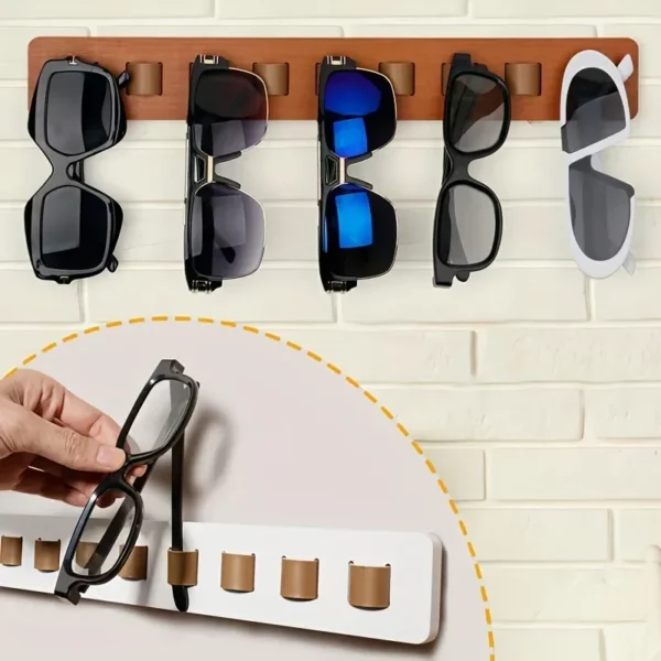 Fashion Glasses Organizer Glasses Holder For Wall Bamboo Wood Eyeglasses Hanging Holder Sunglasses Organizer Storage