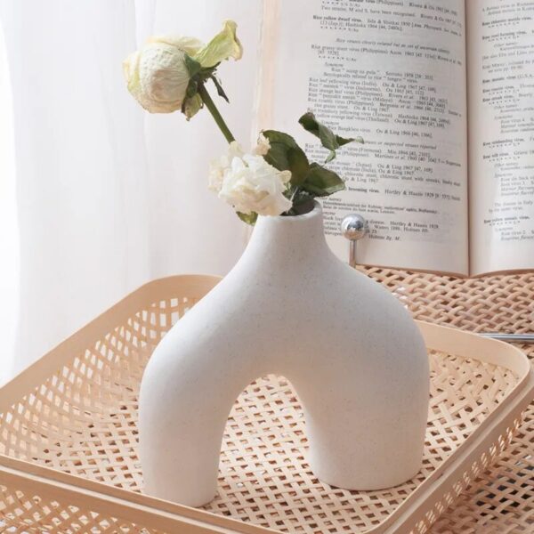 Flower Vases Home Decor Nordic Ceramic Vase Home Decoration Accessories Office Bookshelf Decorative Flower Vase Design 3