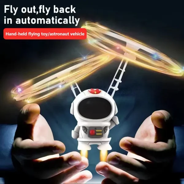 Flying Robot Astronaut Toy Aircraft High Tech Hand Controlled Drone Interactive Dual Wings With Lights Outdoor 1