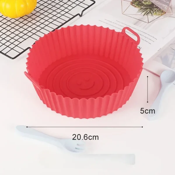 Food Grade Household Oven Tray Square Air Fryer Silicone Grill Special Mat Cake Baking Tool Tray 4