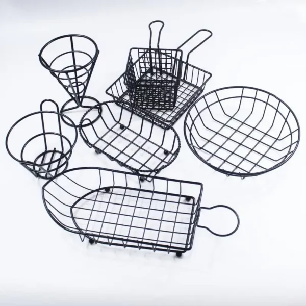 French Fries Basket Snack Bucket Fried Chicken Chip Storage Basket Food Frying Basket Oil Strainer Creative 4