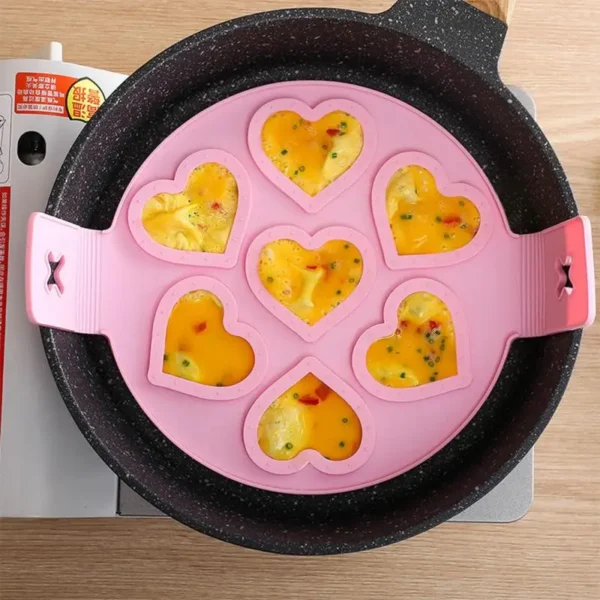 Fried Egg Pancake Maker Nonstick Cooking Tool Round Heart Pancake Maker Egg Cooker Pan Flip Eggs 2