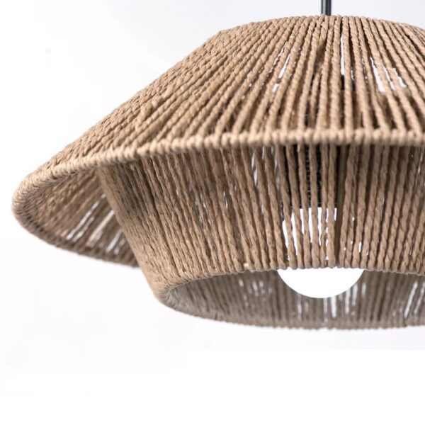 Hand Weave Lampshade Imitation Straw Hanging Lamp Shade Vintage Rattan Antique Home Bedroom Living Room Hotel 1