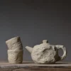 Hard Stone Imitation Stone Teapot Teacup One Teapot Two Teacups Rock Mud Rough Pottery Handmade Ceramic 300x300