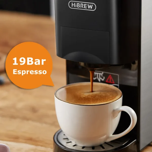 Hibrew Coffee Machine 4in1 Multiple Capsule Espresso Dolce Milk Nespresso Ese Pod Powder Coffee Maker Stainless 4