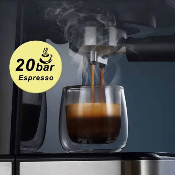 Hibrew Coffee Machine Cafetera 20 Bar Espresso Inox Semi Automatic Expresso Cappuccino Hot Water Steam Temperature 2