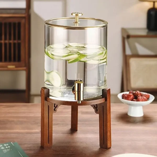 High Grade Glass Cold Water Kettle With Faucet Cold Water Beverage Bucket Fruit Tea Cold Drink