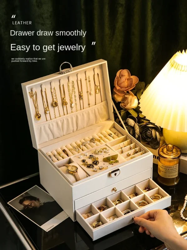 High End Jewelry Organizer Box With Large Capacity And Exquisite Design For Necklaces And Earrings 2