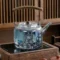 High temperature shell color fired glass teapot thickened large capacity filter teapot dazzling flower teapot lifting