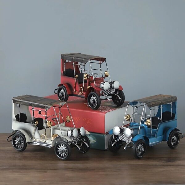 Hot Sale Metal Crafts Vintage Home Decor Vintage Car Models Decorative Items Living Room Decor Mini 3