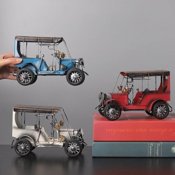 Hot Sale Metal Crafts Vintage Home Decor Vintage Car Models Decorative Items Living Room Decor Mini 5