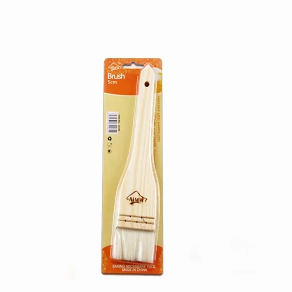 Household Mooncake Pastry Brush Wooden Handle Wool Barbecue Brush Oil Brush Baking Accessories Kitchen Cooking Tools 3