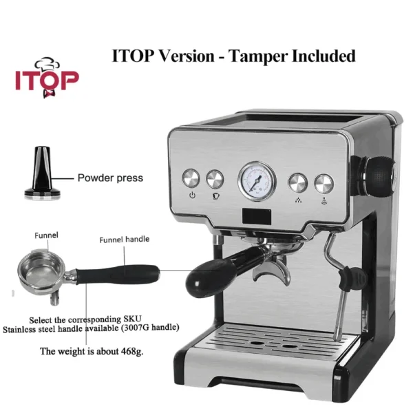 Itop 15 Bar Italian Semi Automatic Coffee Maker Cappuccino Milk Bubble Maker Espresso Coffee Machine For 4