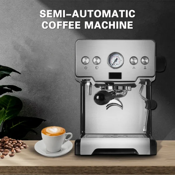 Itop 15 Bar Italian Semi Automatic Coffee Maker Cappuccino Milk Bubble Maker Espresso Coffee Machine For