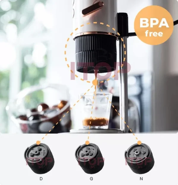 Itop 19 Bar Portable Coffee Maker With Ground Coffee Nespresso Capsule Dolce Gusto Capsule Tea 4 3